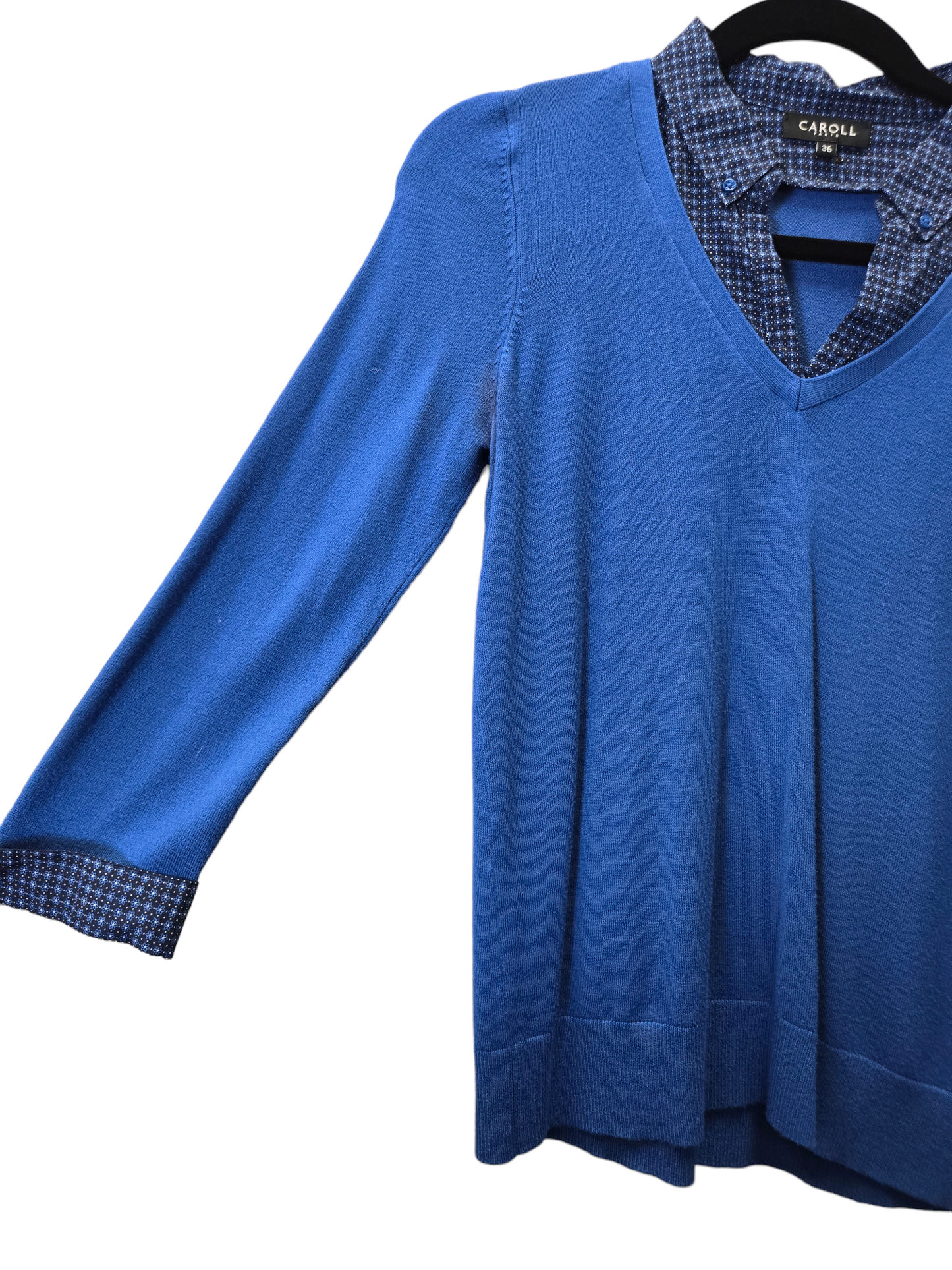 Blue Top Long Sleeve Clothes Mentor, Size S