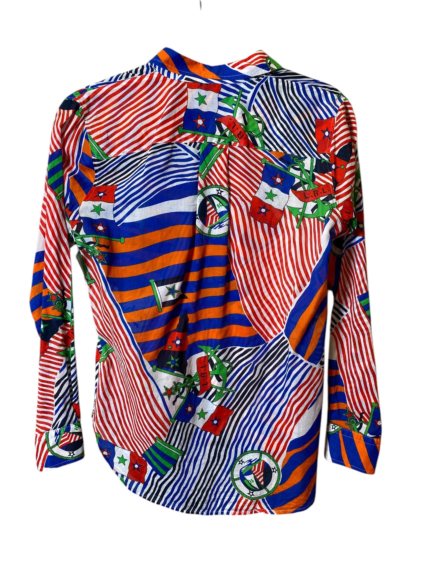 Blouse Long Sleeve By Lauren By Ralph Lauren In Multi-colored, Size: Xs