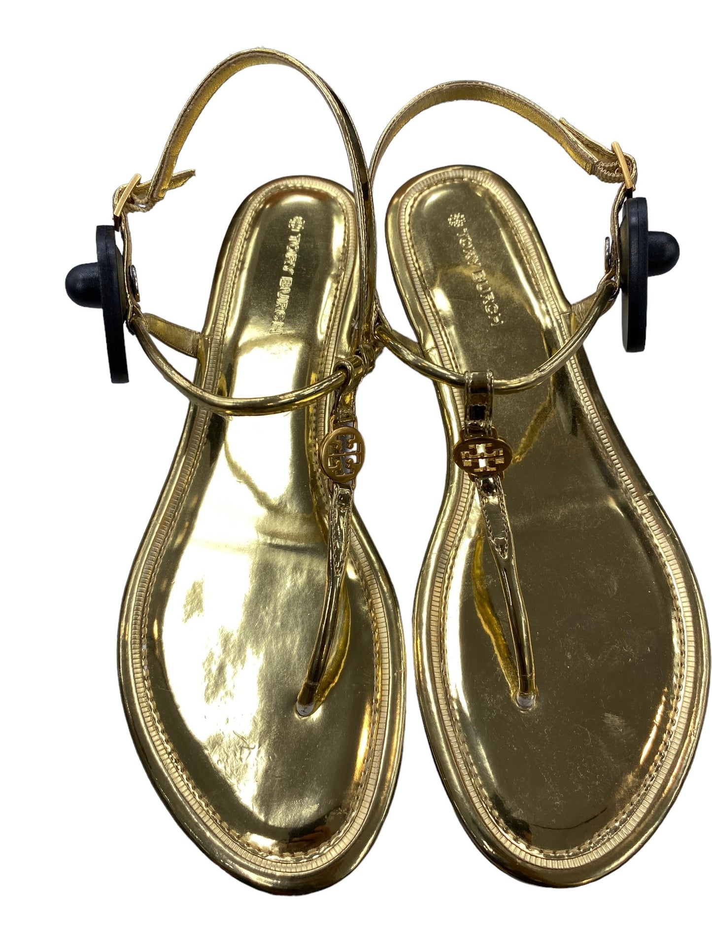 Sandals Designer By Tory Burch In Gold, Size: 8.5