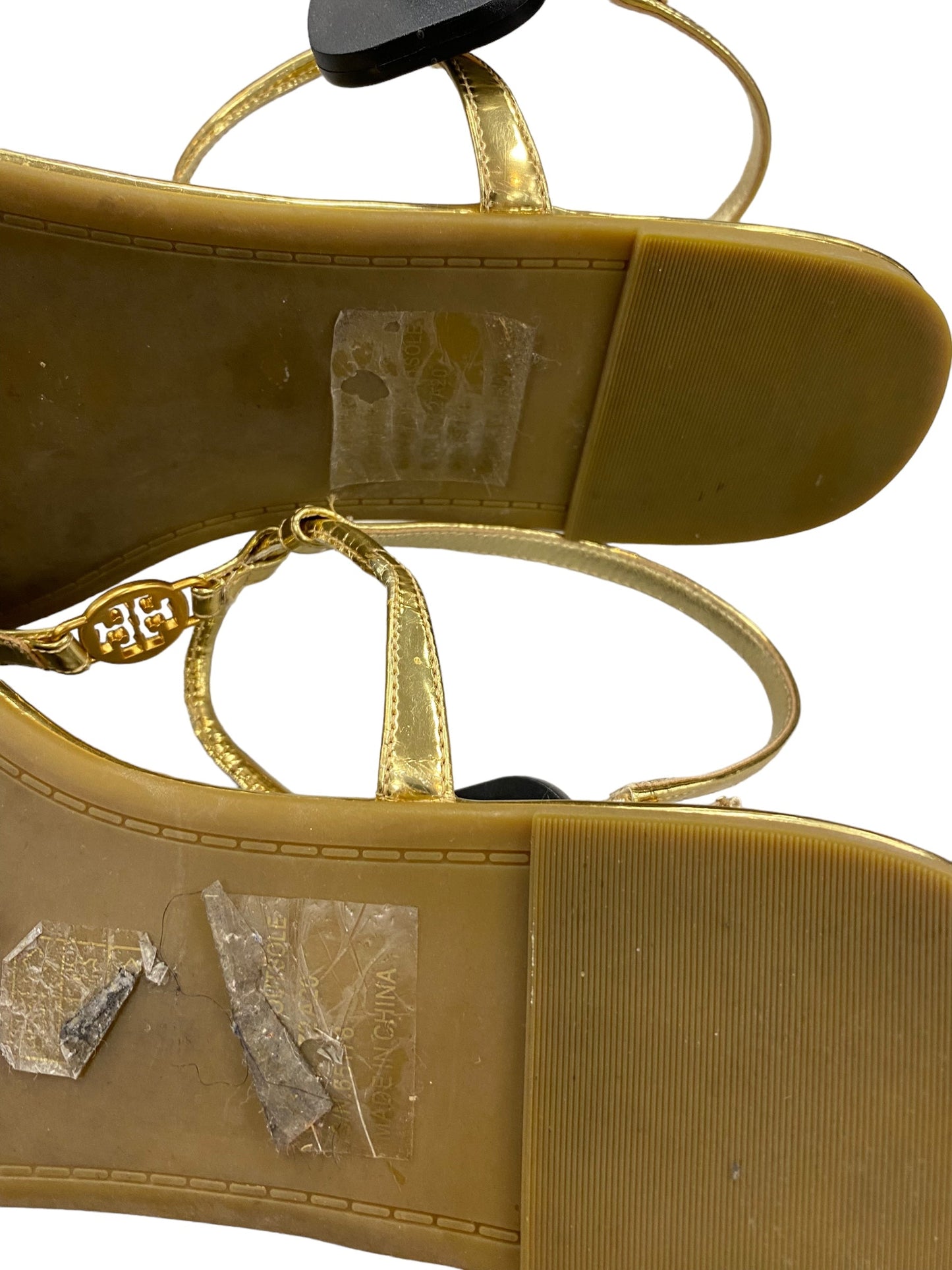 Sandals Designer By Tory Burch In Gold, Size: 8.5