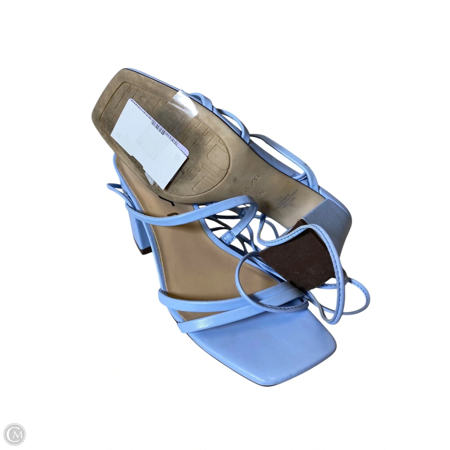 Sandals Heels Block By Unisa In Blue, Size: 6.5
