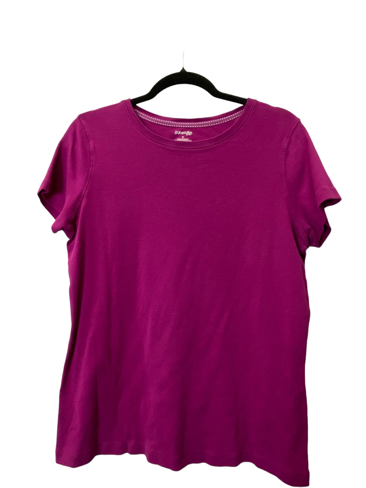 Top Short Sleeve Basic By St Johns Bay In Purple, Size: L