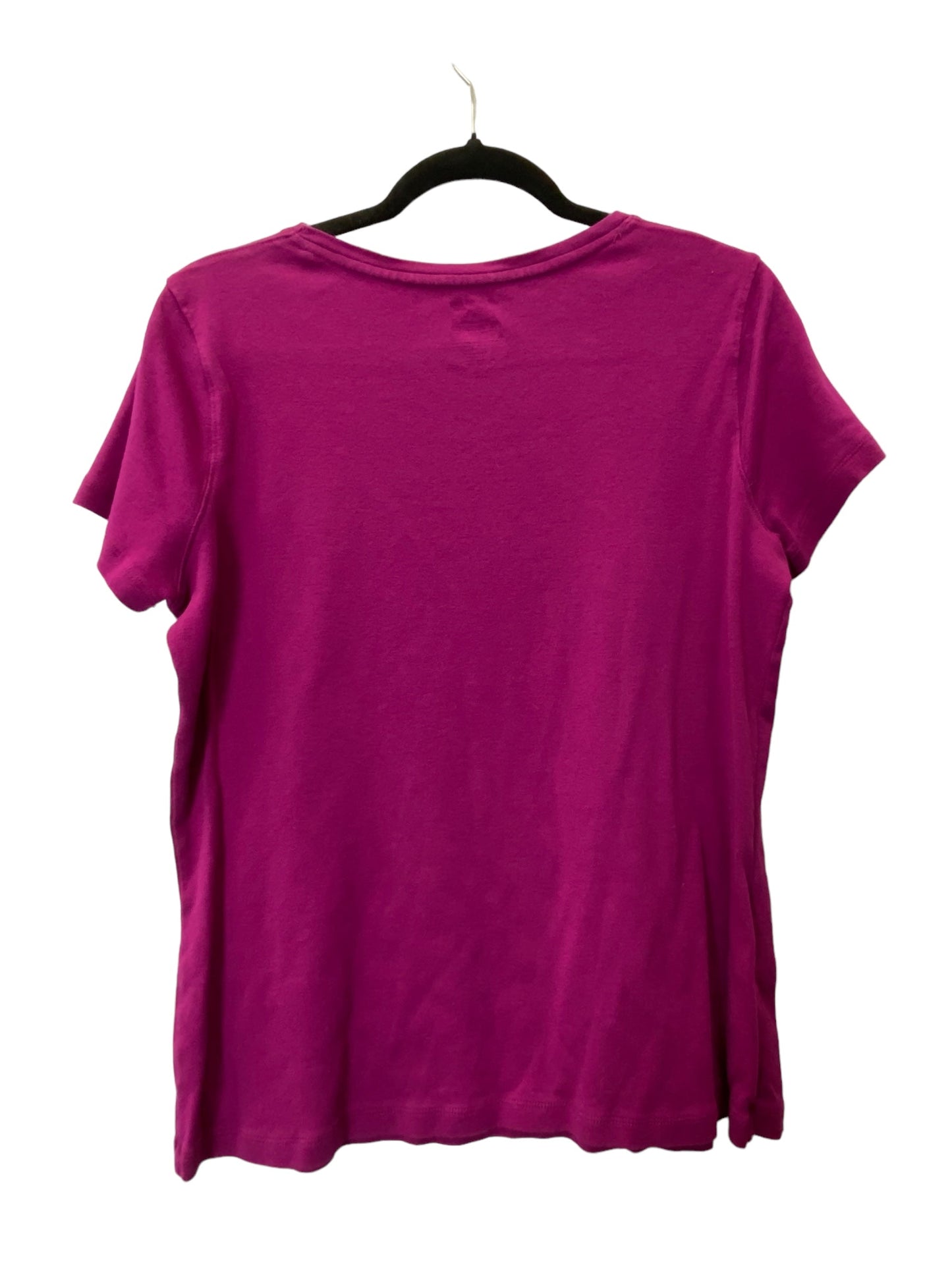 Top Short Sleeve Basic By St Johns Bay In Purple, Size: L