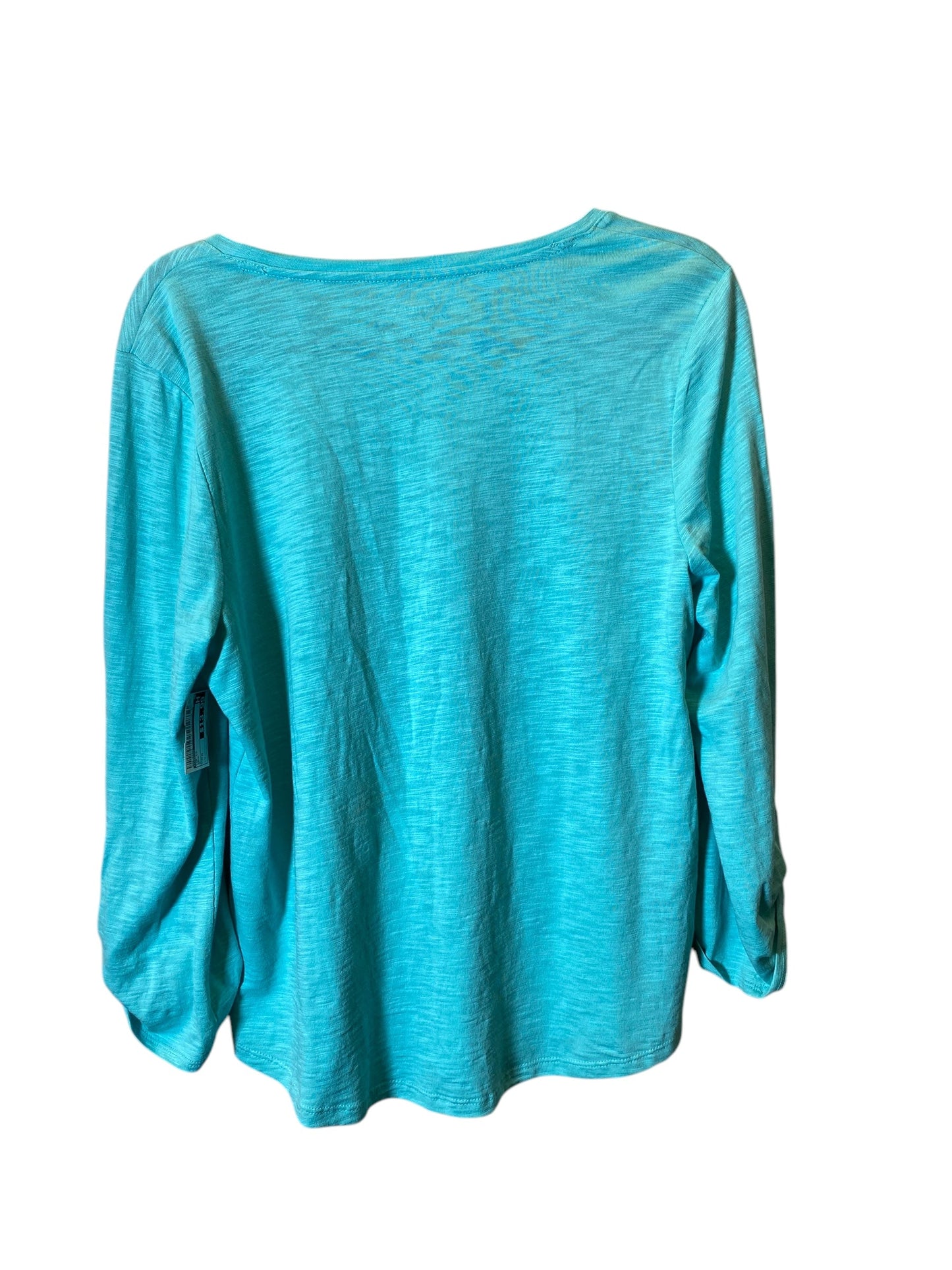 Top Long Sleeve By Chicos In Aqua, Size: M