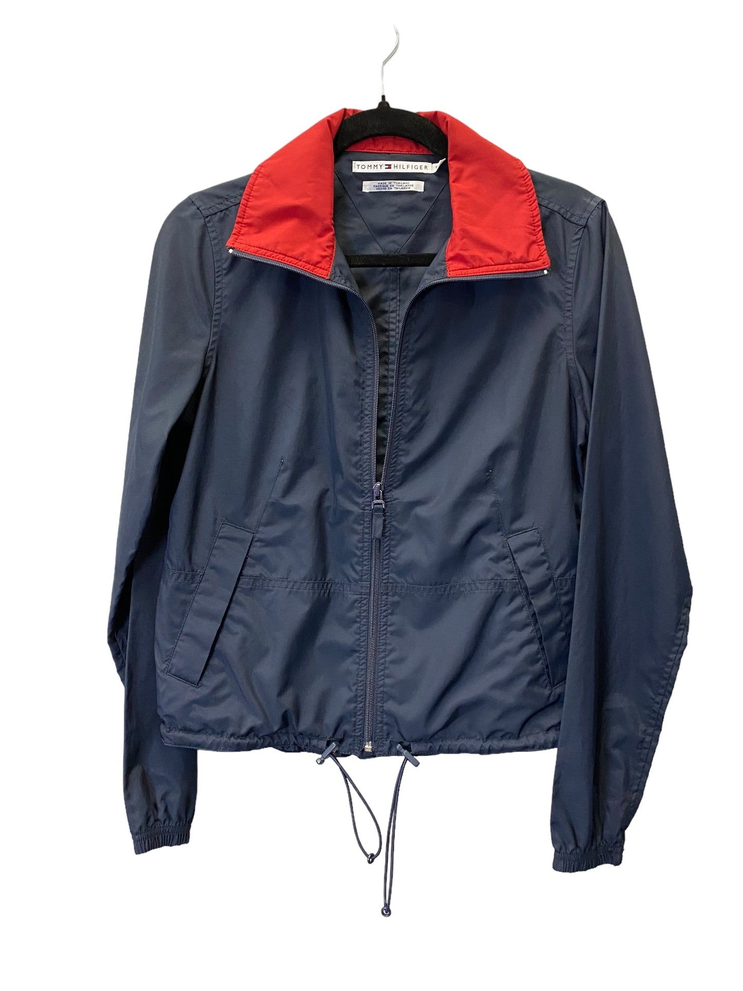 Athletic Jacket By Tommy Hilfiger In Blue & Red, Size: S