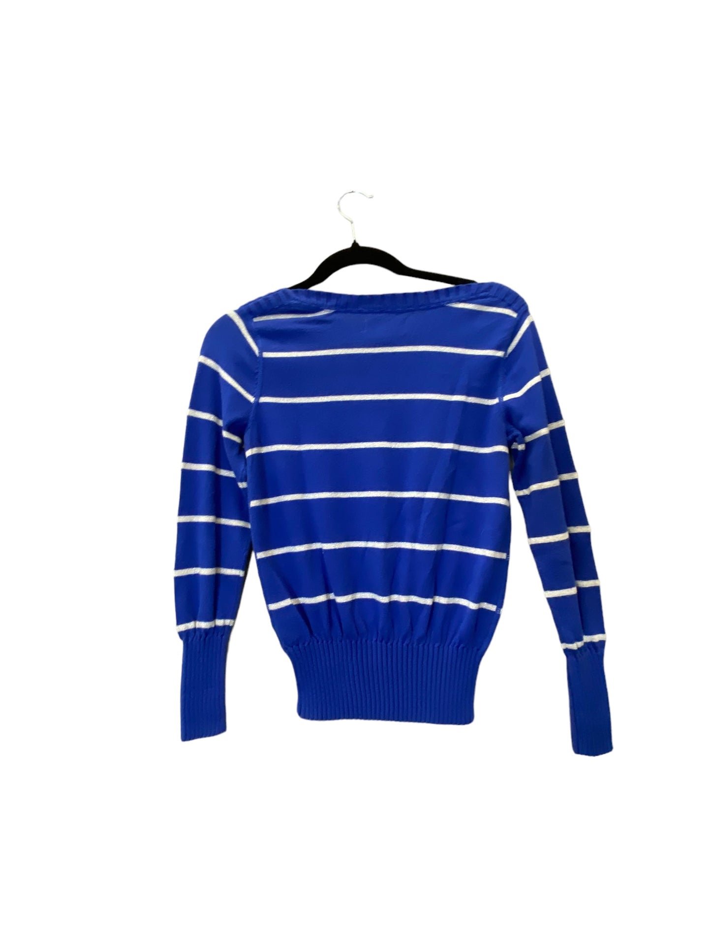 Top Long Sleeve By Sonoma In Blue & Silver, Size: S