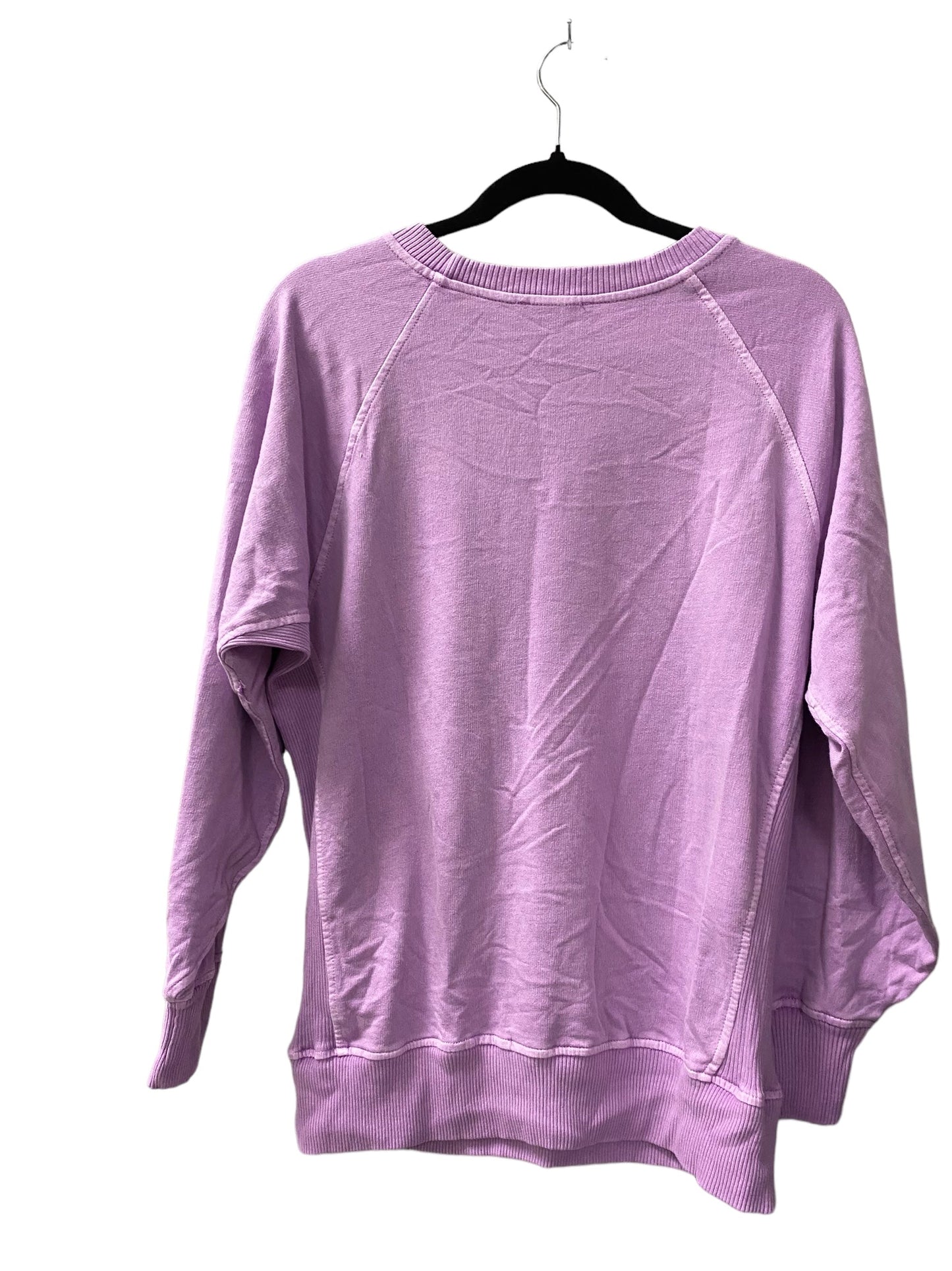 Sweatshirt Crewneck By Zenana Outfitters In Purple, Size: M