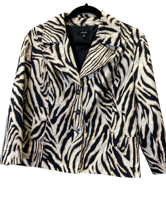 Blazer By Rafaella In Animal Print, Size: Xl