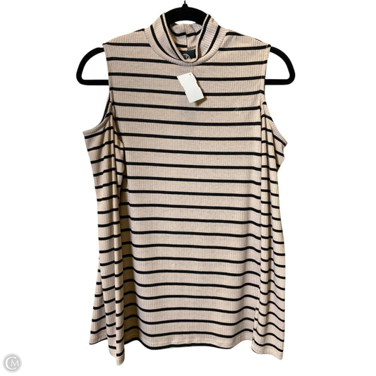 Top Long Sleeve By Bobeau In Striped Pattern, Size: L