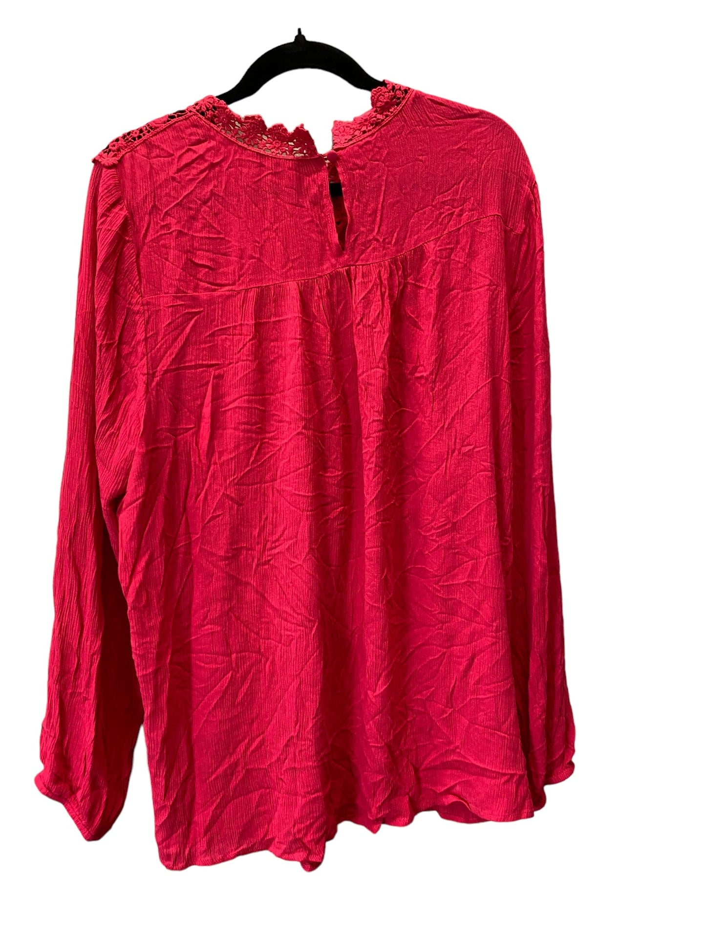 Top Long Sleeve By Torrid In Pink, Size: 2x