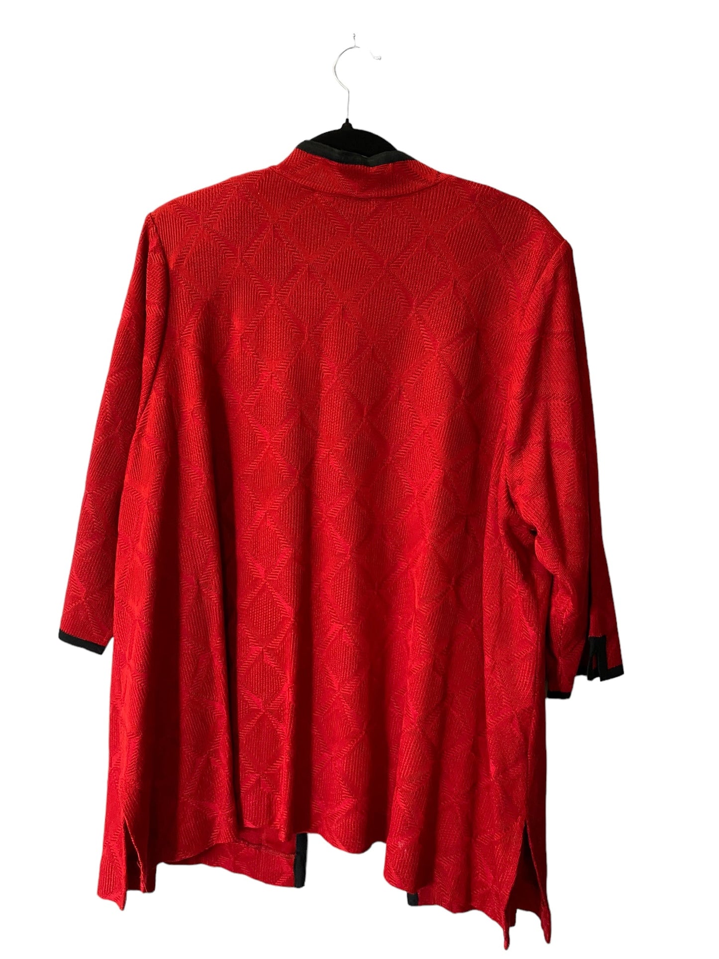 Cardigan By Ming Wang In Red, Size: 2x