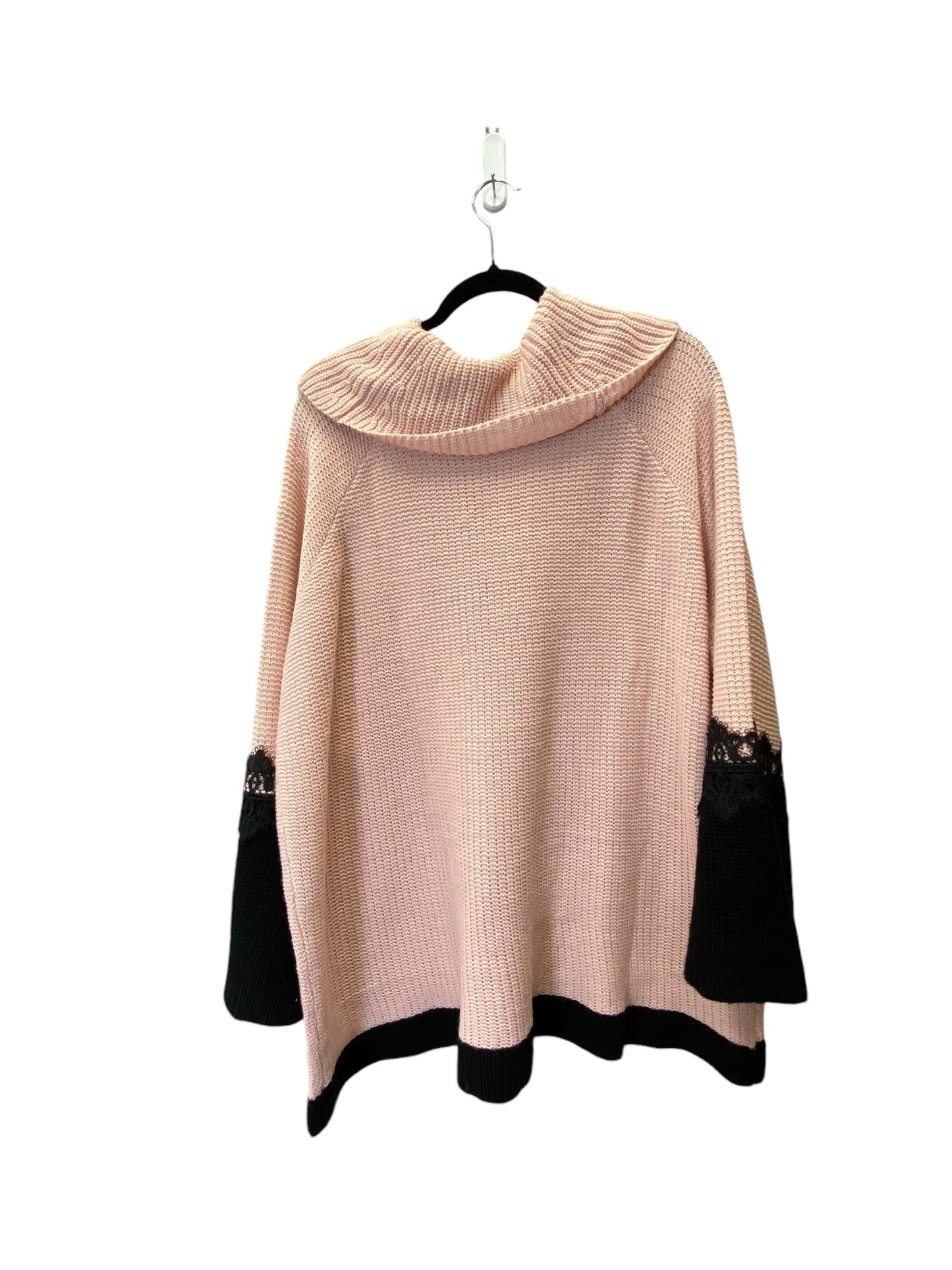 Sweater By Lane Bryant In Black & Pink, Size: 4x