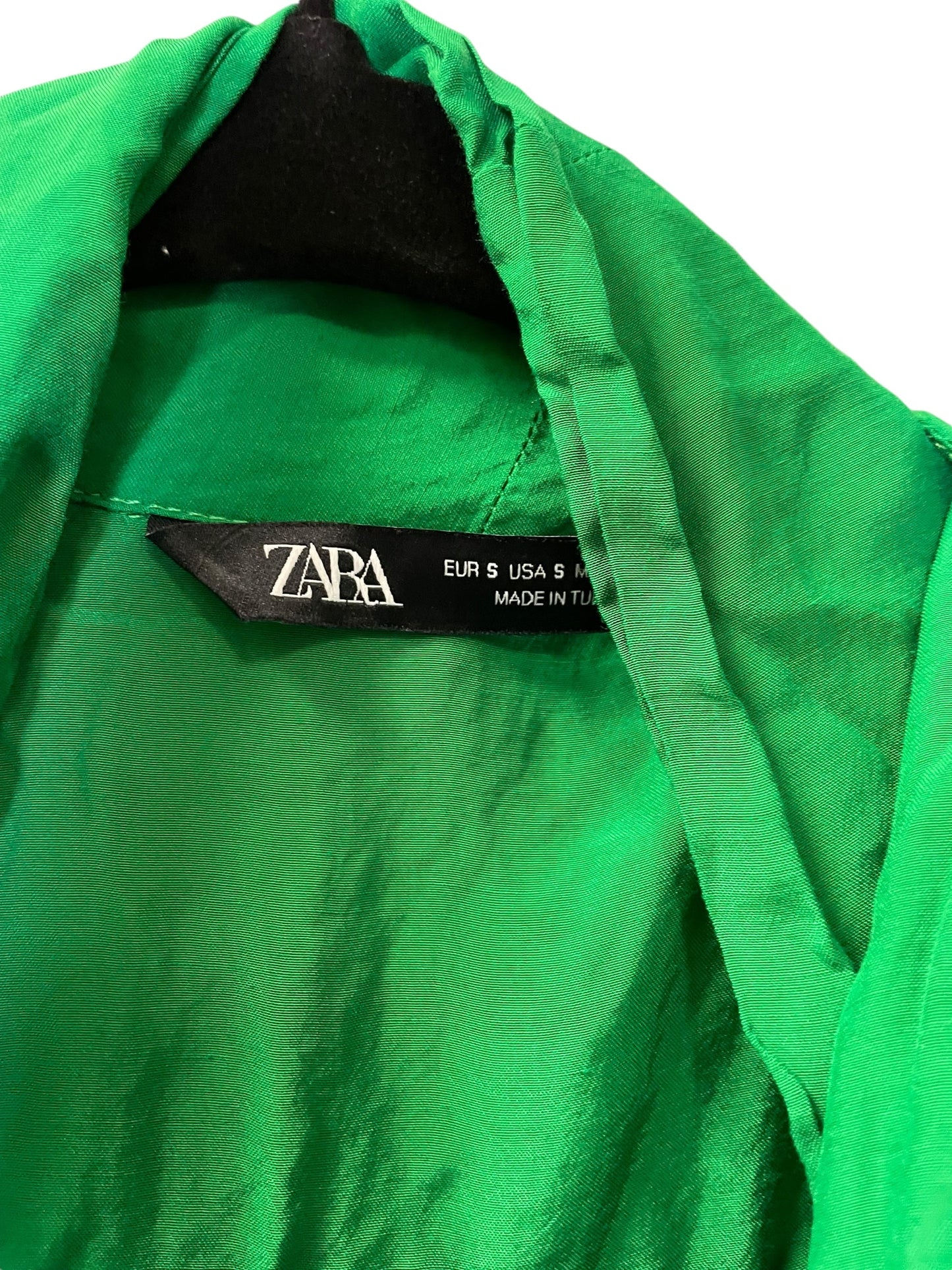 Blouse Long Sleeve By Zara In Green, Size: S