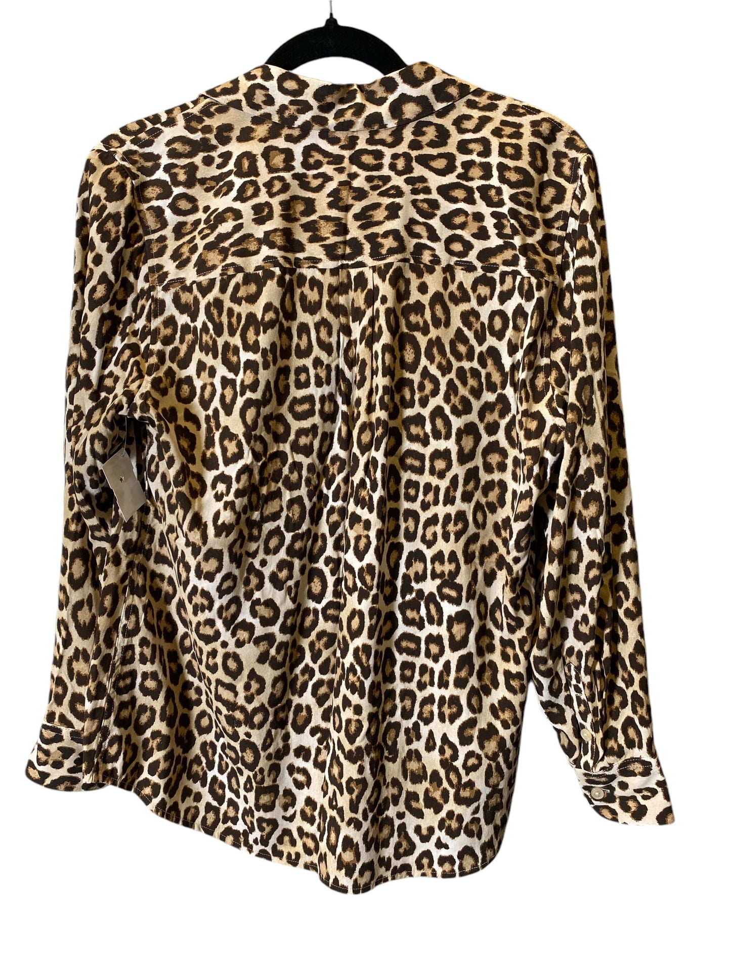 Blouse Long Sleeve By Chicos In Animal Print, Size: M