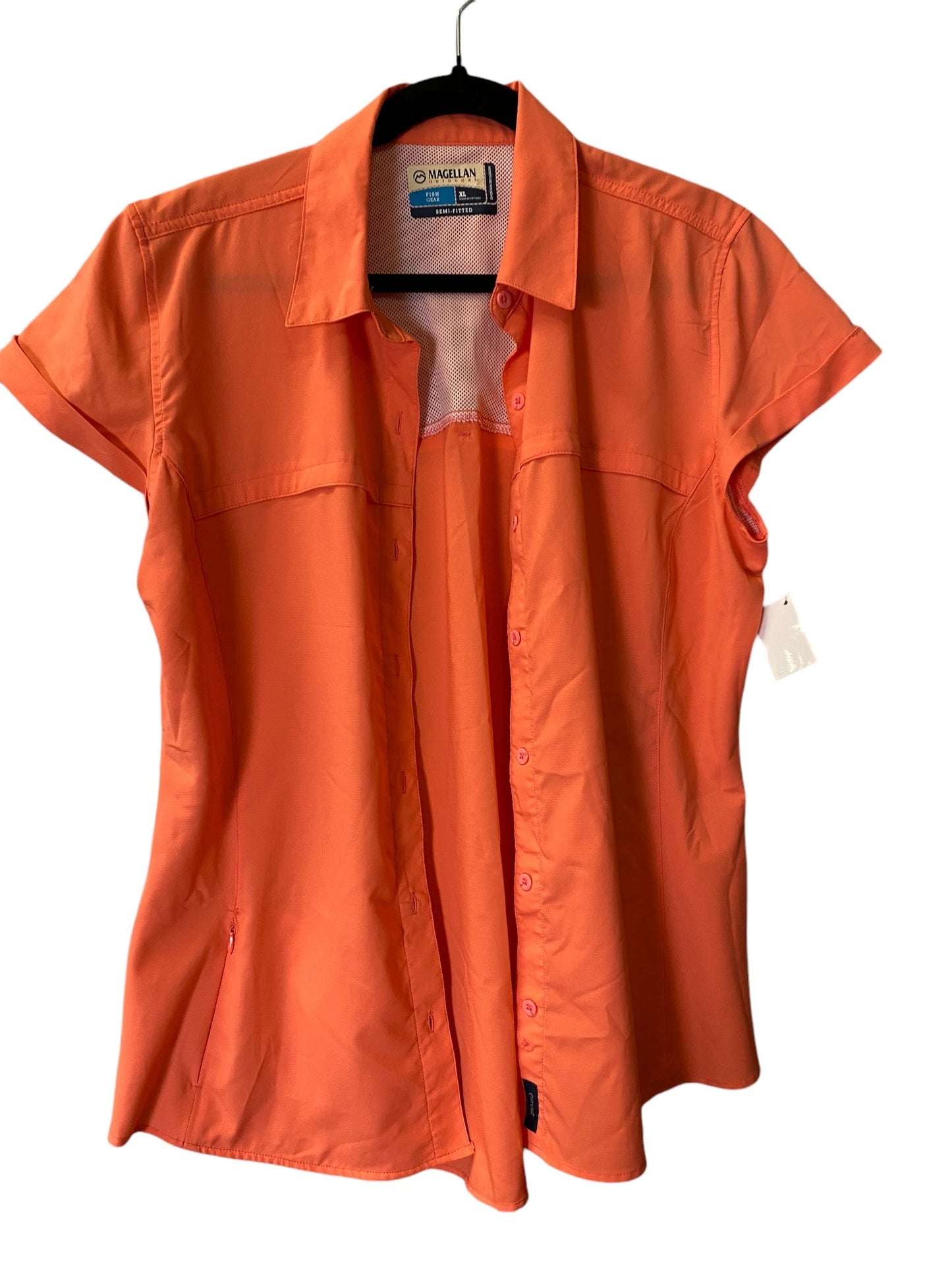 Athletic Top Short Sleeve By Magellan In Orange, Size: Xl