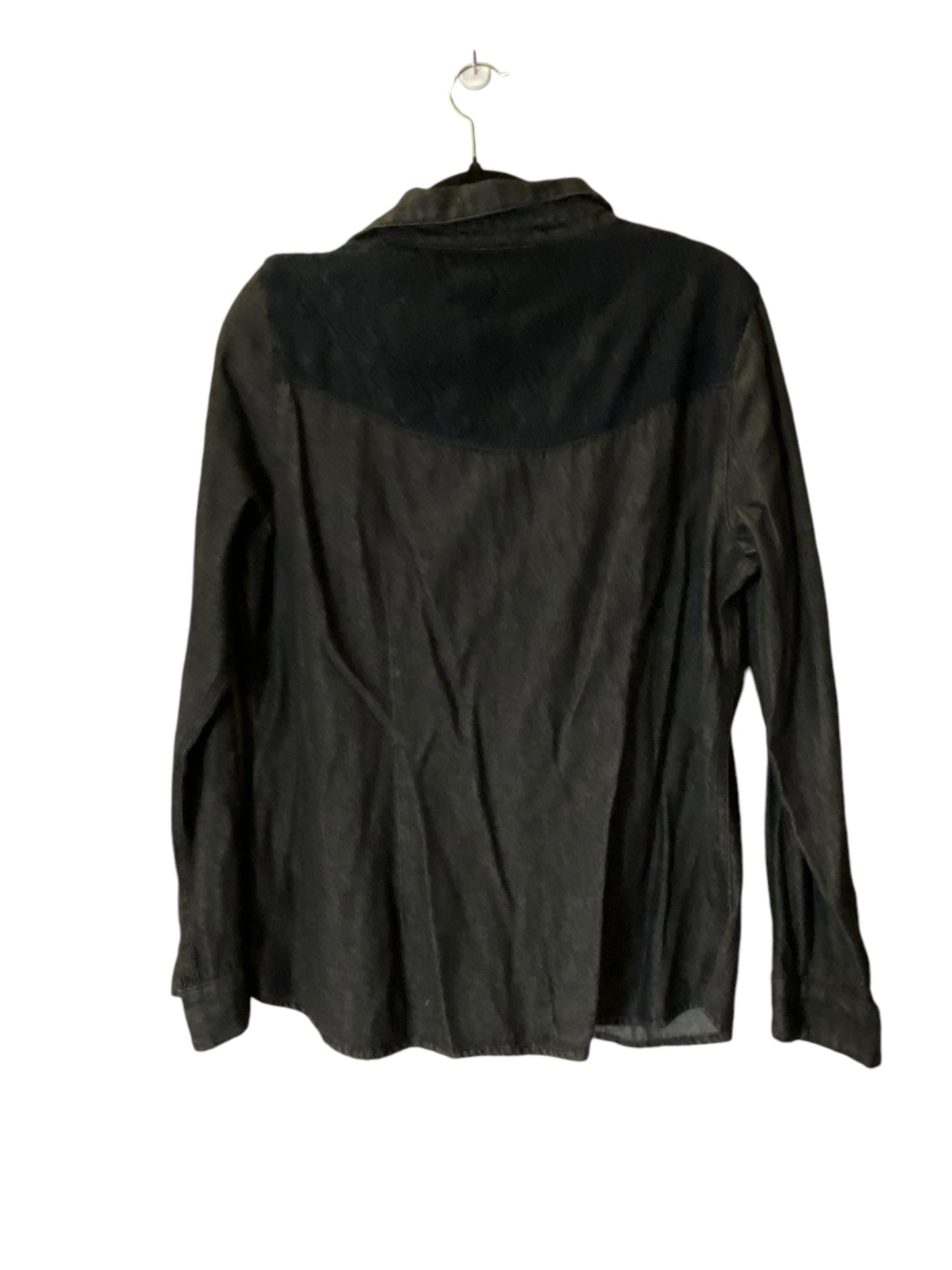 Blouse Long Sleeve By Krazy Kat In Black, Size: Xl