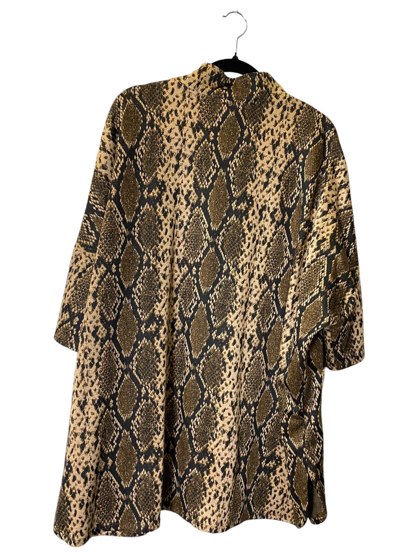 Cardigan By Andrea Jovine In Snakeskin Print, Size: 1x