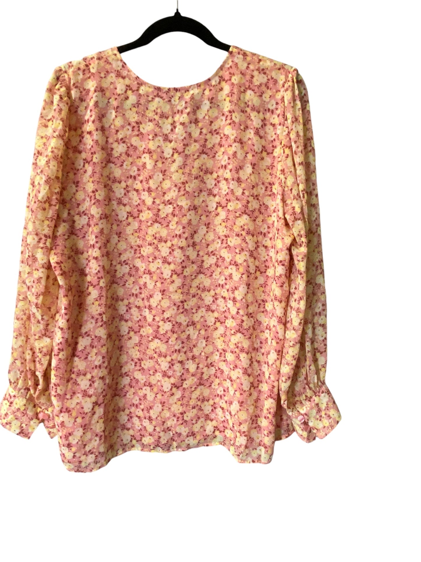 Top Long Sleeve By Ann Taylor In Floral Print, Size: Xl