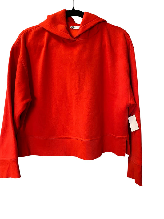 Sweatshirt Hoodie By Zara In Red, Size: M