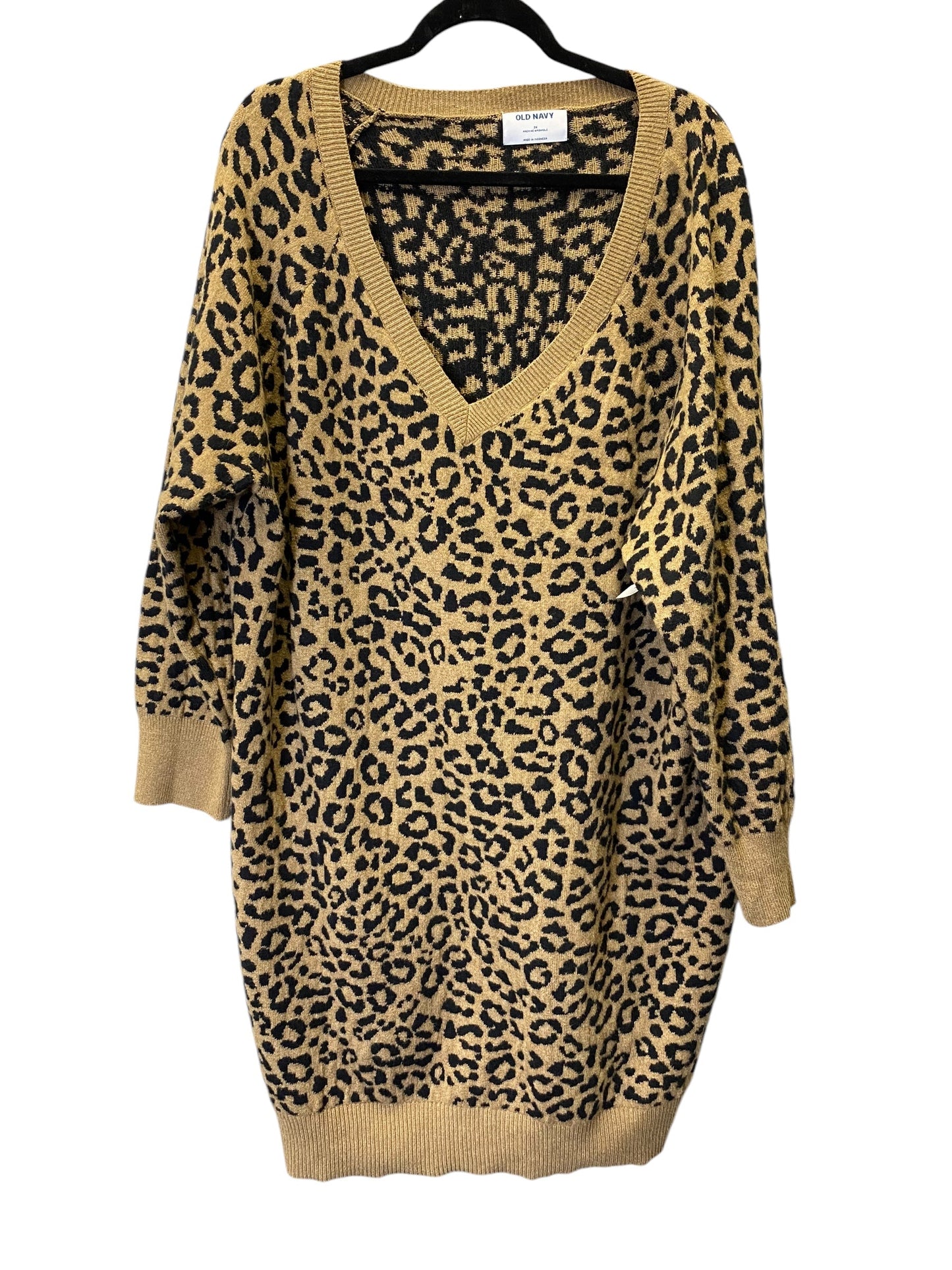 Dress Sweater By Old Navy In Animal Print, Size: 3x