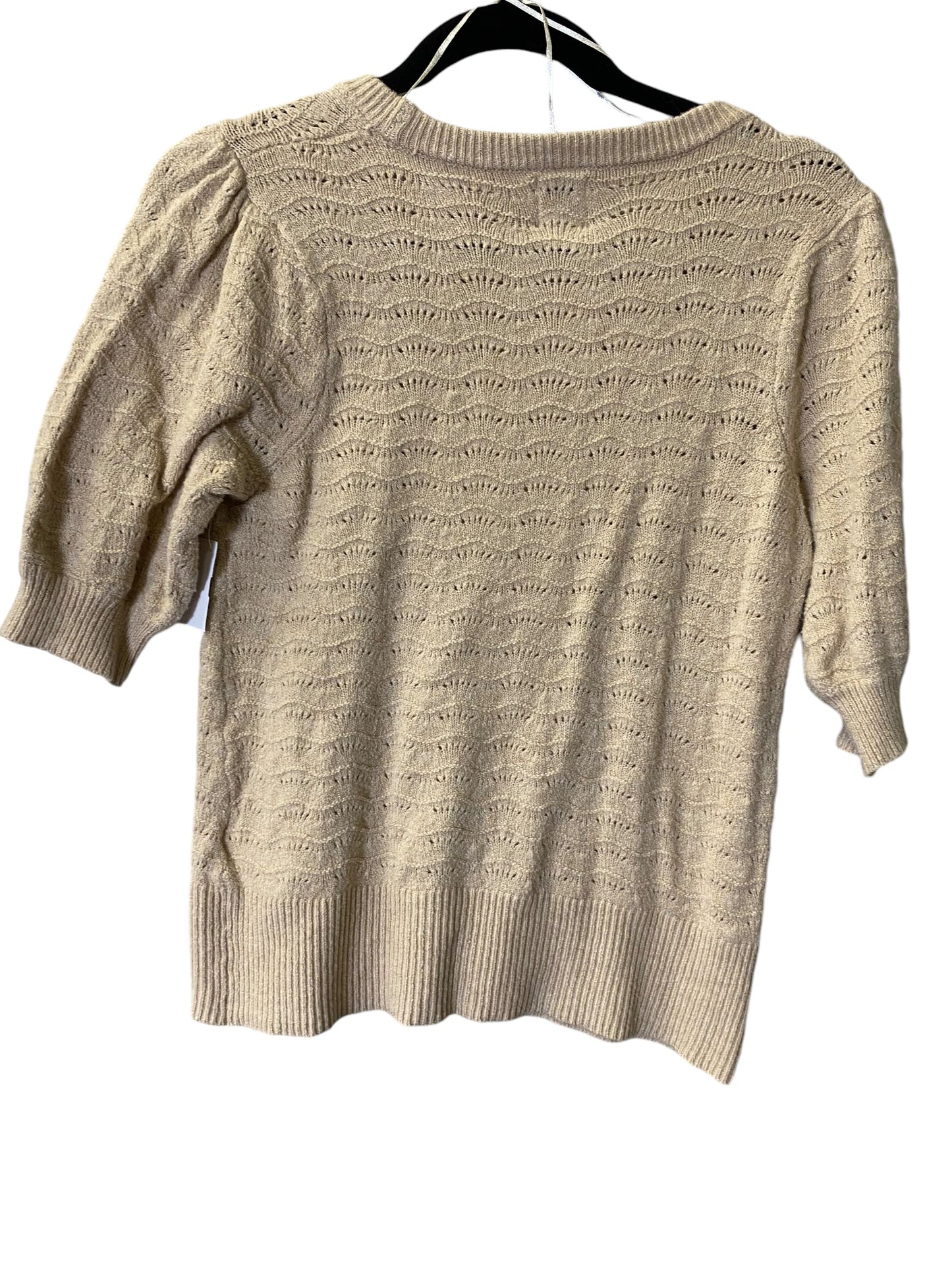 Sweater Short Sleeve By Joie In Beige, Size: M