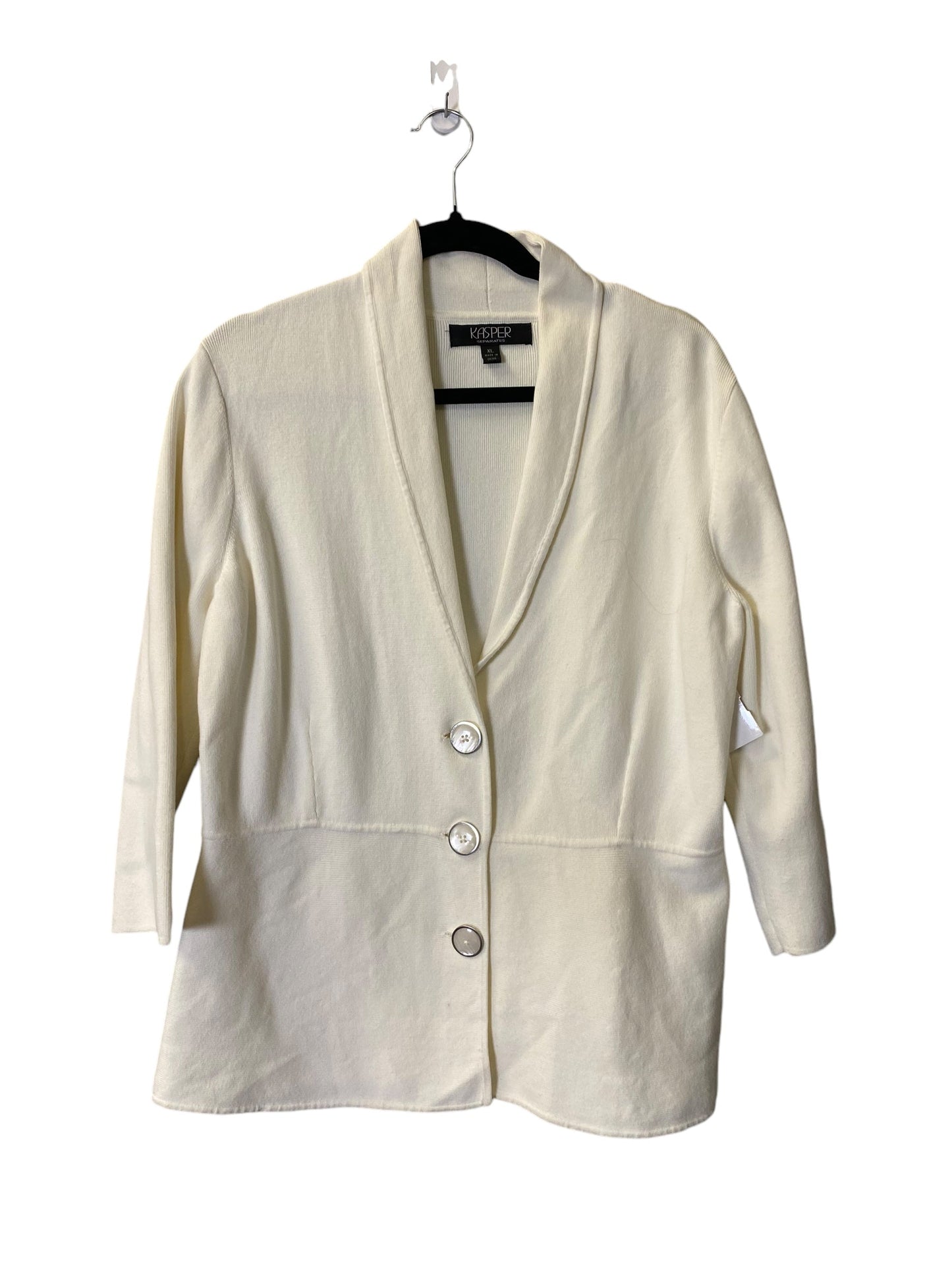 Blazer By Kasper In White, Size: Xl