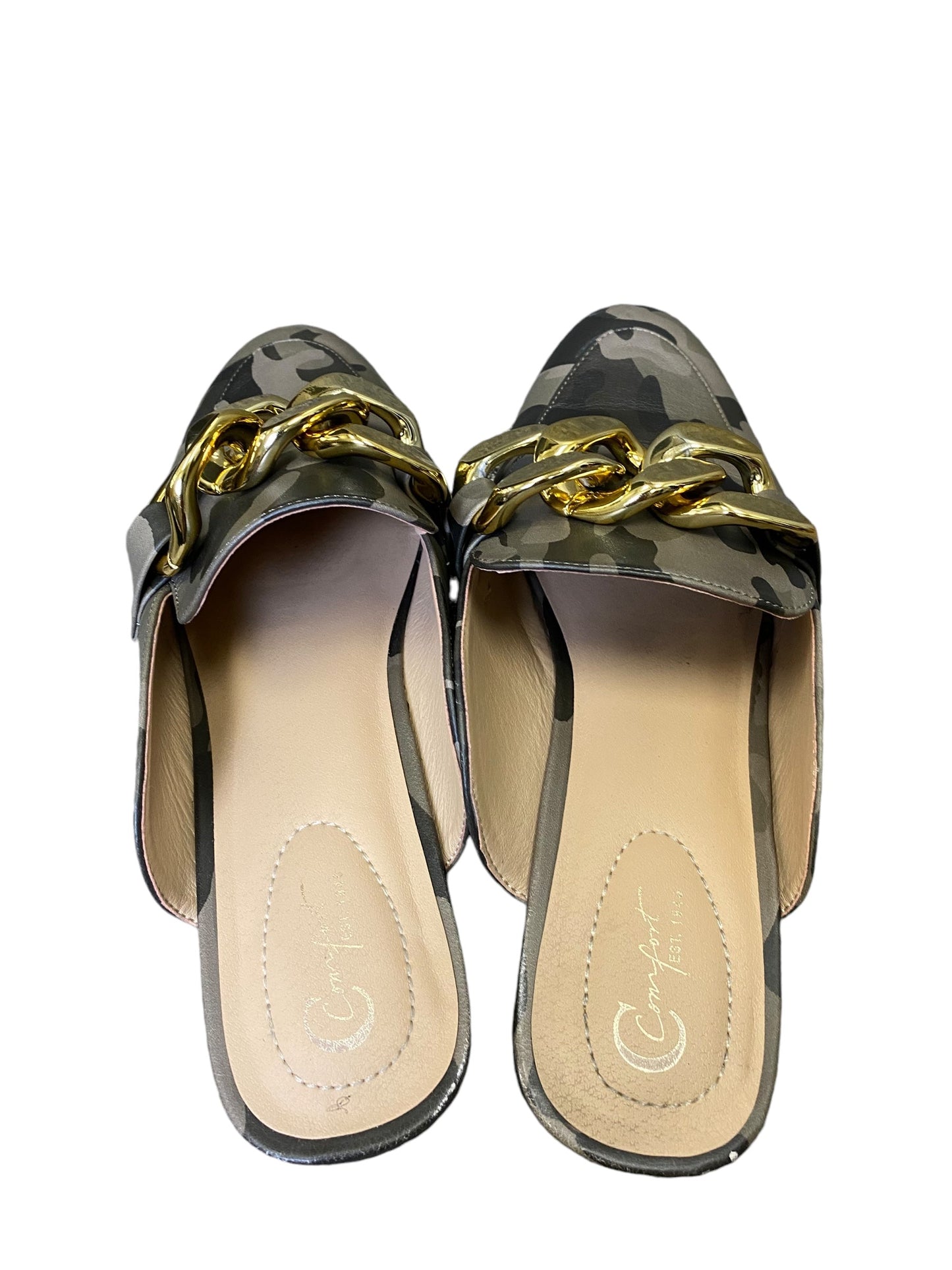 Shoes Flats By Clothes Mentor In Camouflage Print, Size: 10