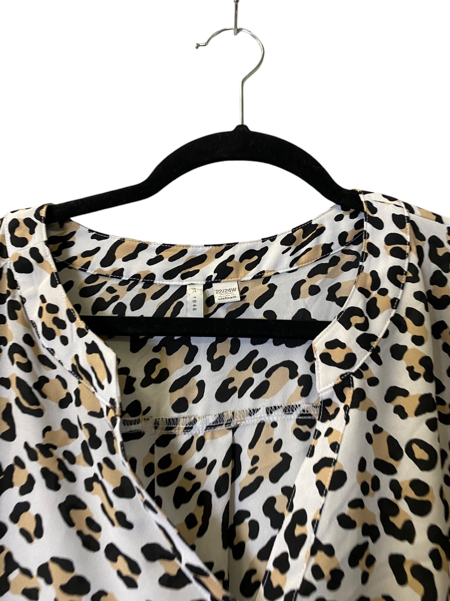 Top 3/4 Sleeve By Clothes Mentor In Animal Print, Size: 3x