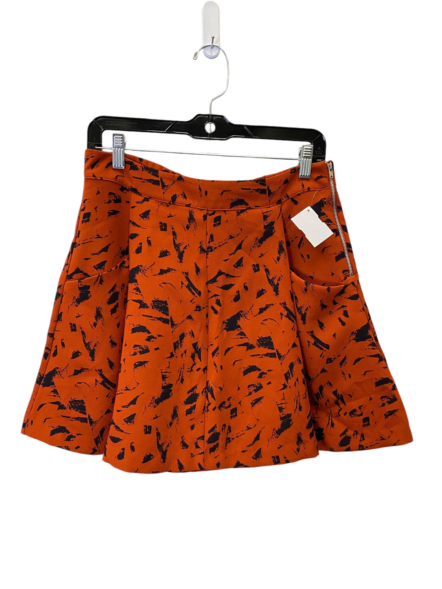 Skirt Mini & Short By Harlowe & Graham In Black & Orange, Size: 10