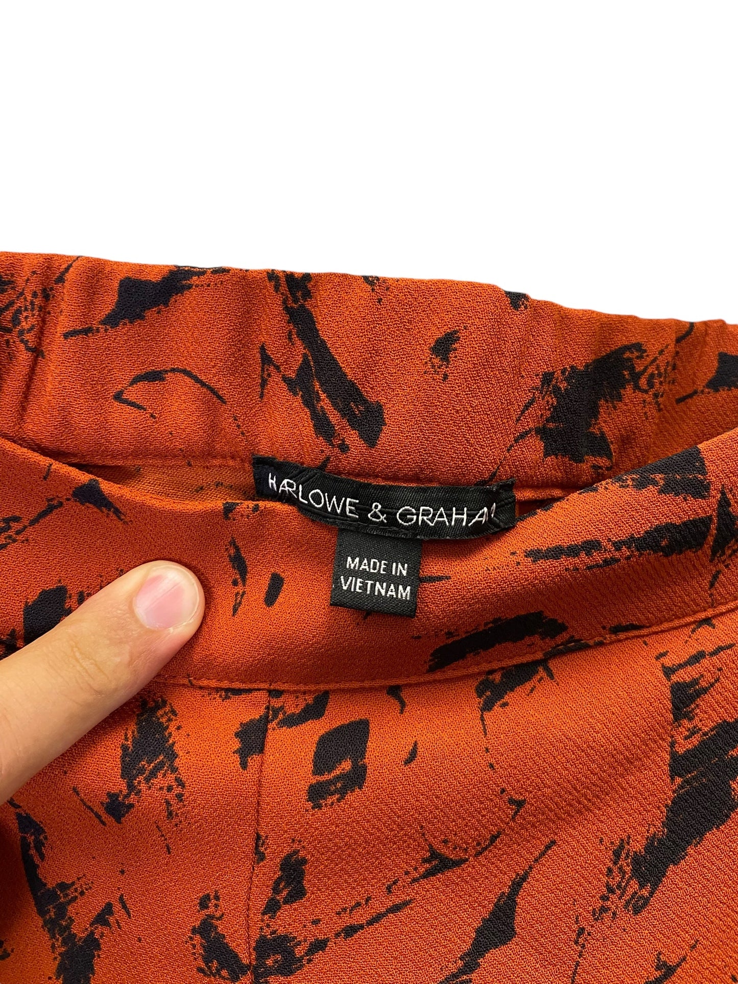 Skirt Mini & Short By Harlowe & Graham In Black & Orange, Size: 10