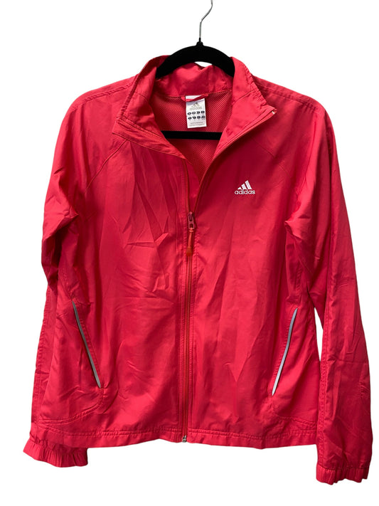 Athletic Jacket By Adidas In Pink, Size: M