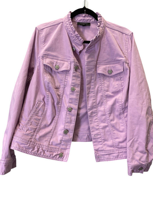 Jacket Denim By Talbots In Pink, Size: 1x