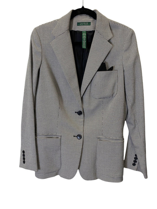 Blazer By Lauren By Ralph Lauren In Black & White, Size: L