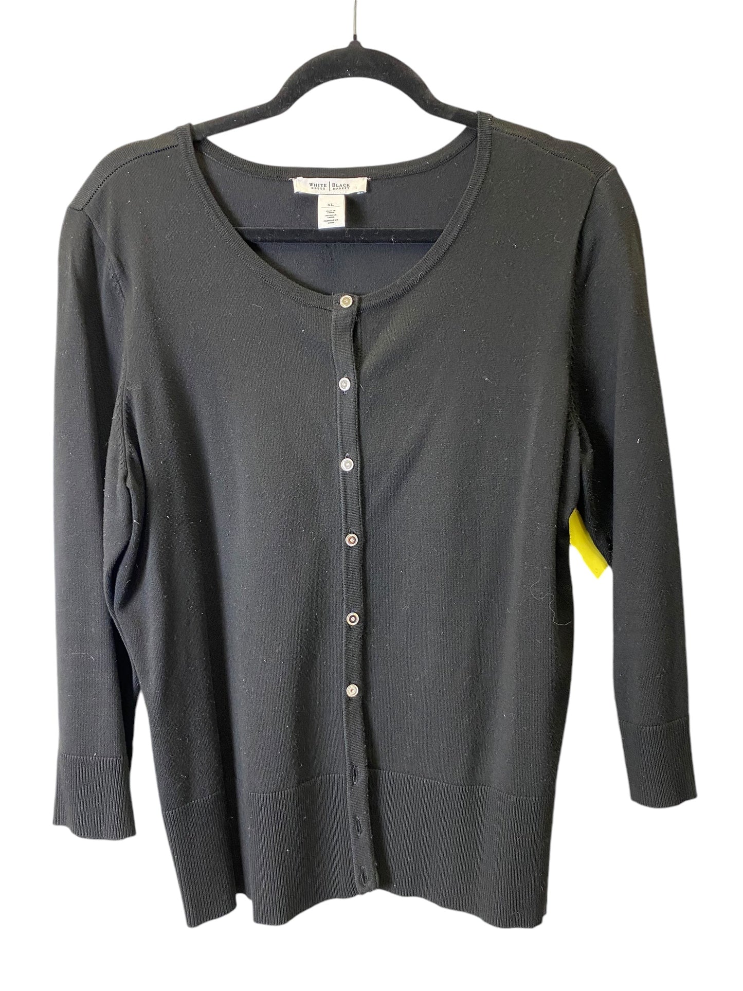 Sweater Cardigan By White House Black Market In Black, Size: Xl