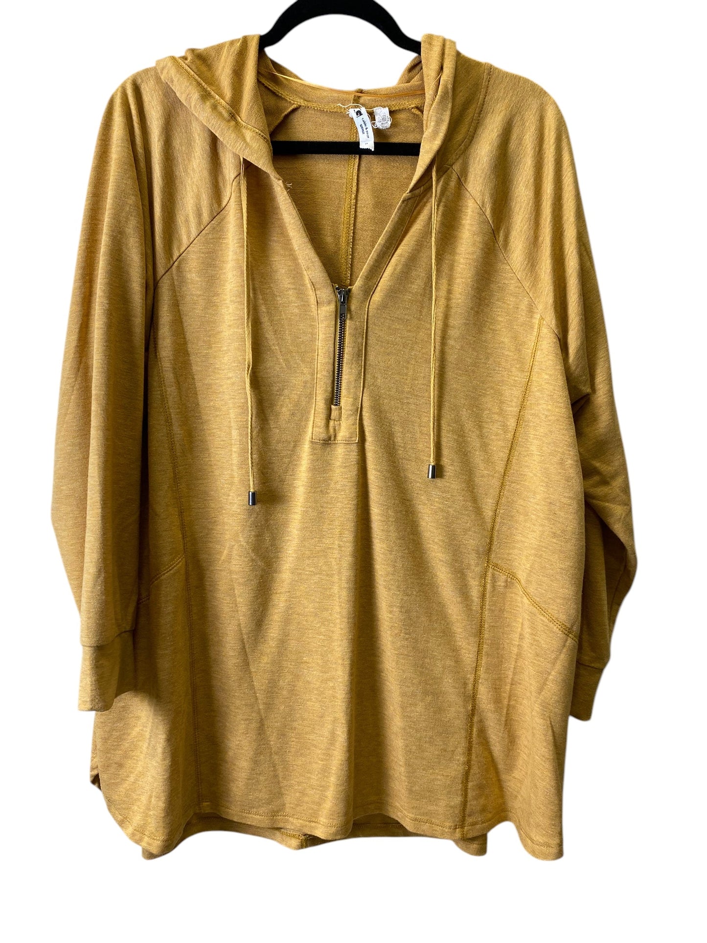 Sweatshirt Hoodie By Cable And Gauge In Yellow, Size: 2x