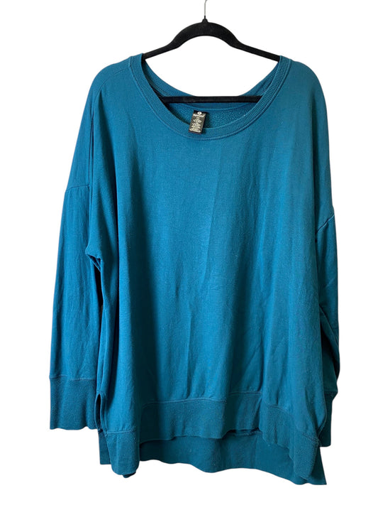 Sweatshirt Crewneck By 90 Degrees By Reflex In Teal, Size: Xxl