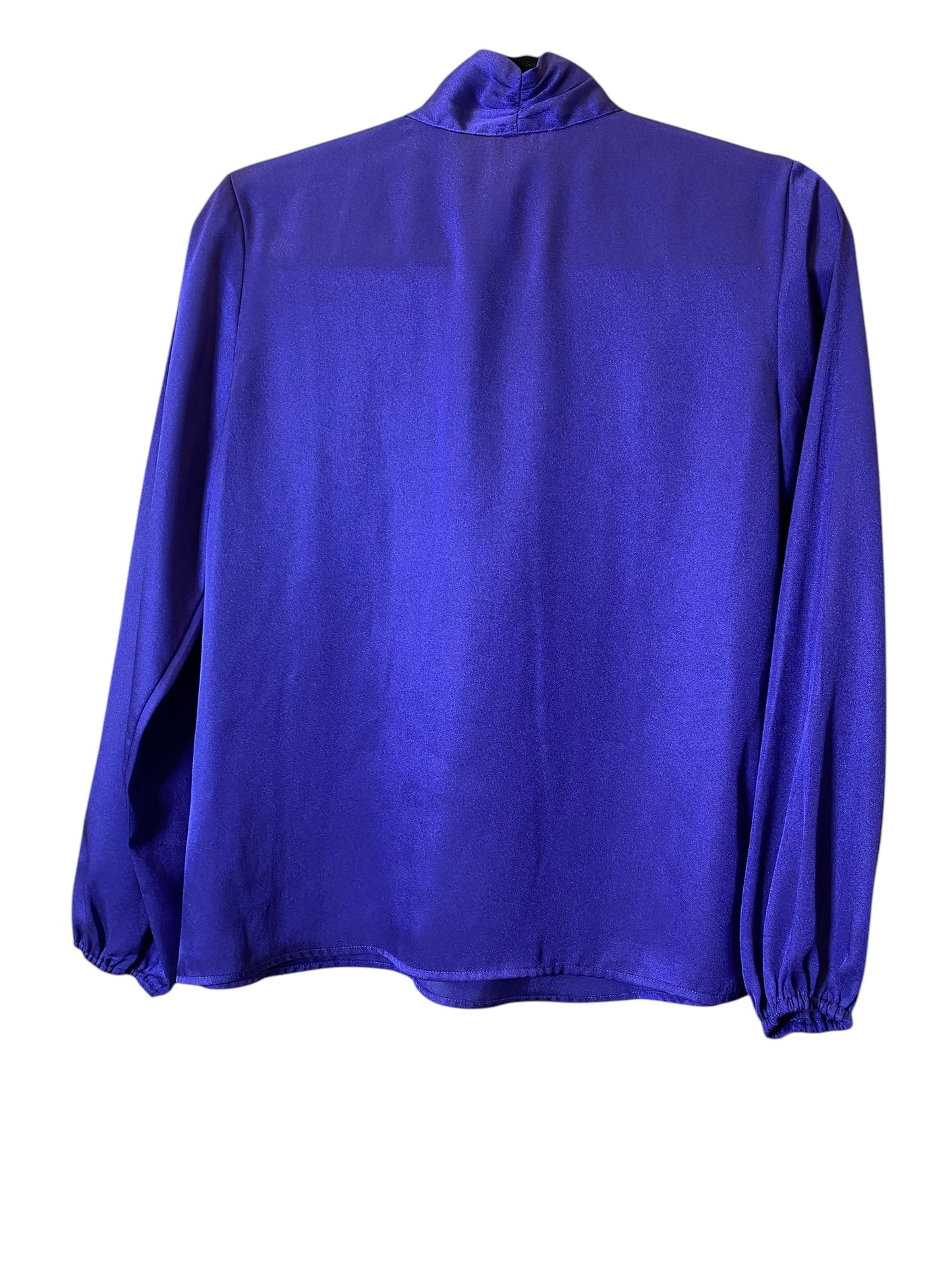 Blouse Long Sleeve By Ann Taylor In Blue, Size: S