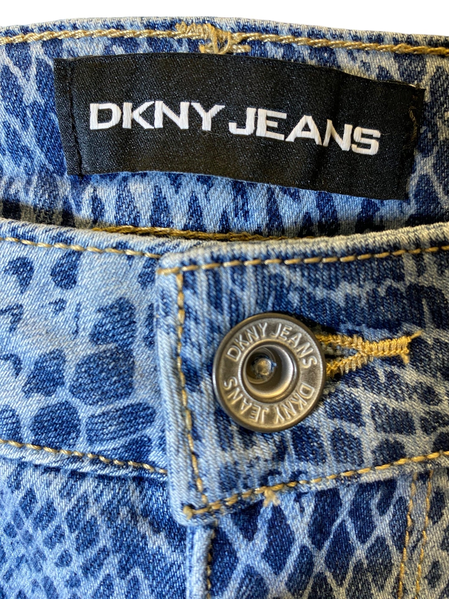 Jeans Skinny By Dkny In Snakeskin Print, Size: 2