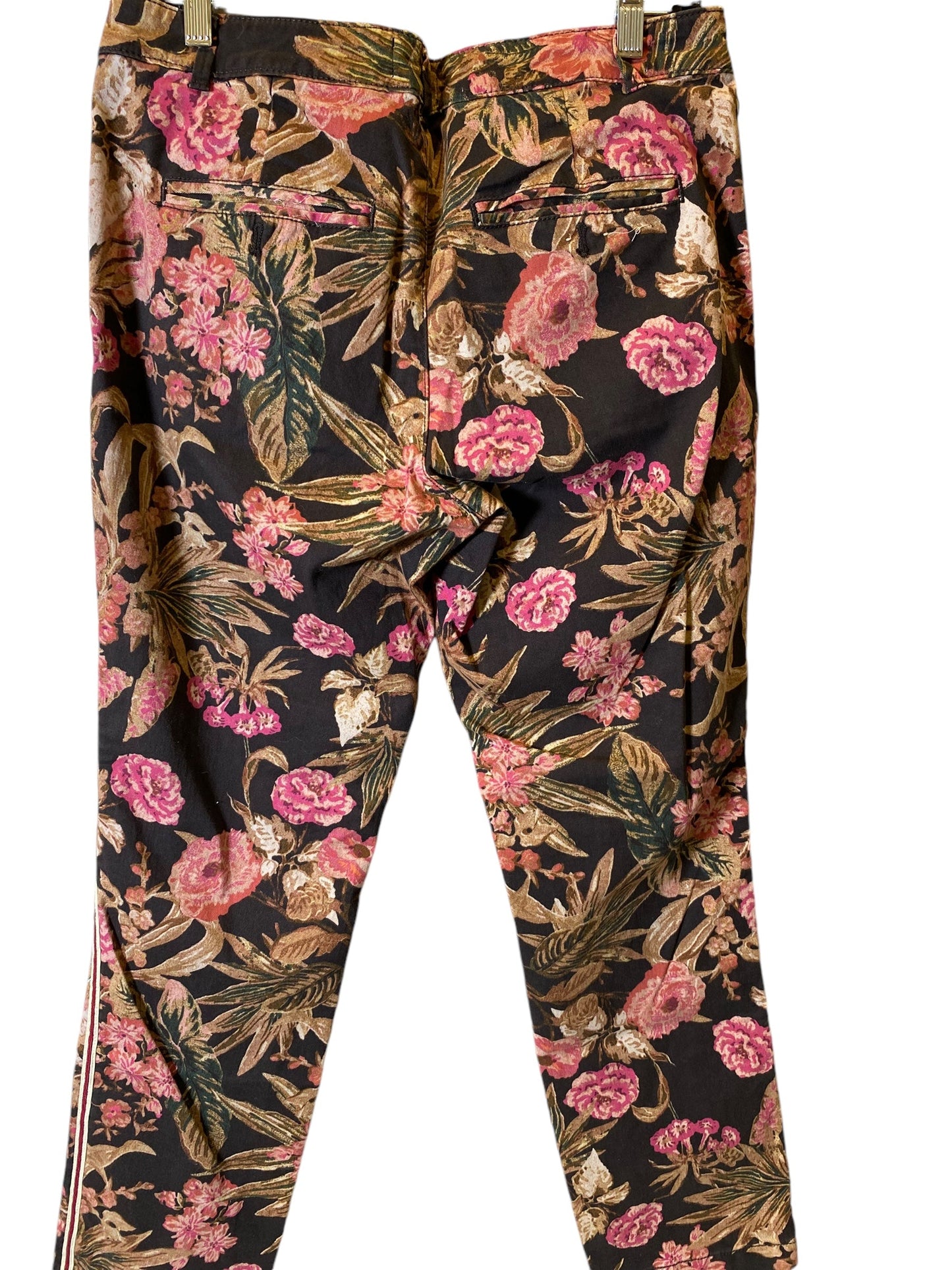 Jeans Skinny By Anthropologie In Floral Print, Size: 10