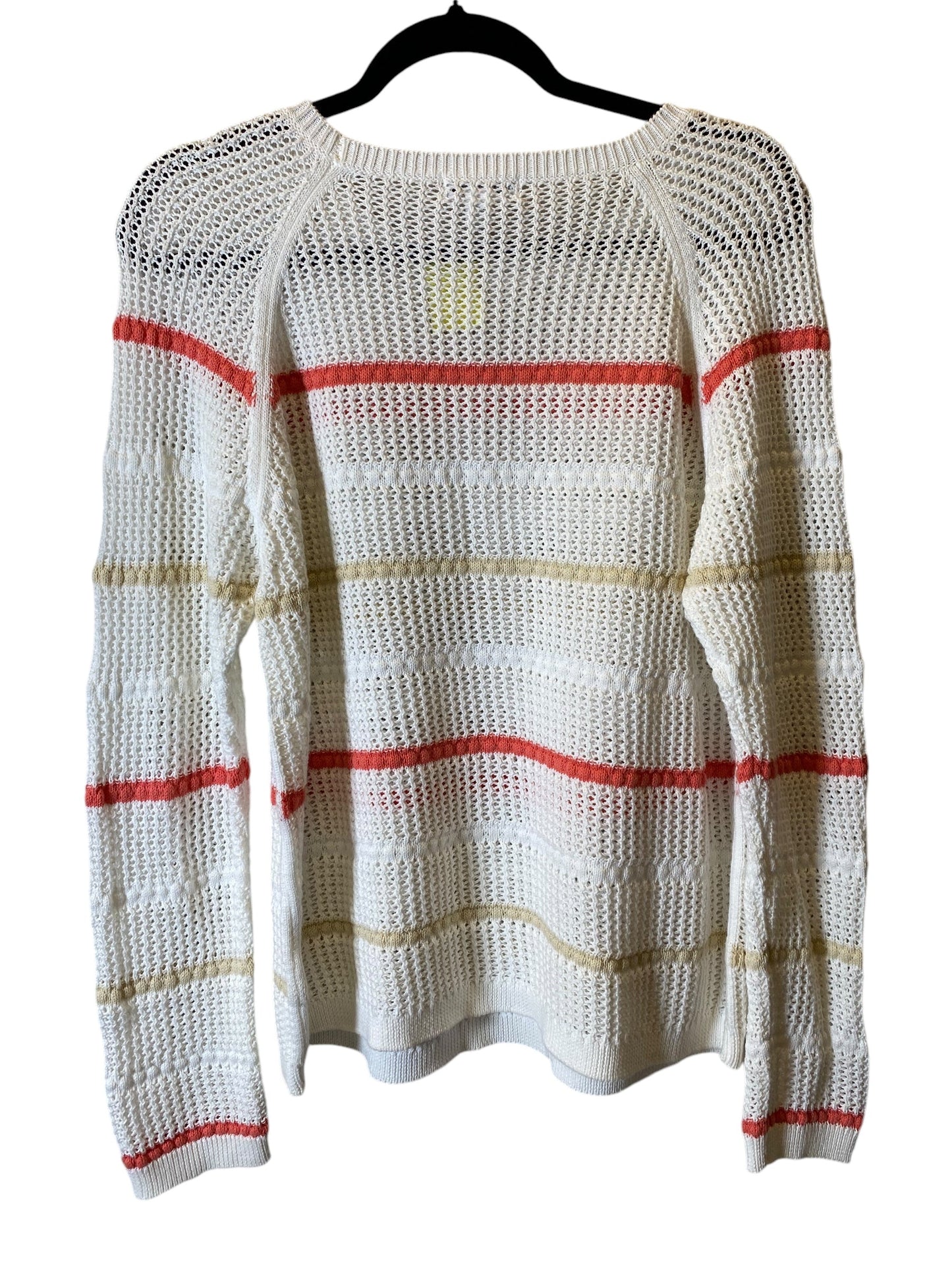 Sweater By Calvin Klein In Pink & White, Size: L