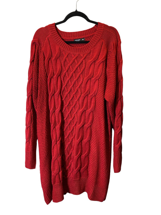 Tunic Long Sleeve By Shein In Red, Size: 3x