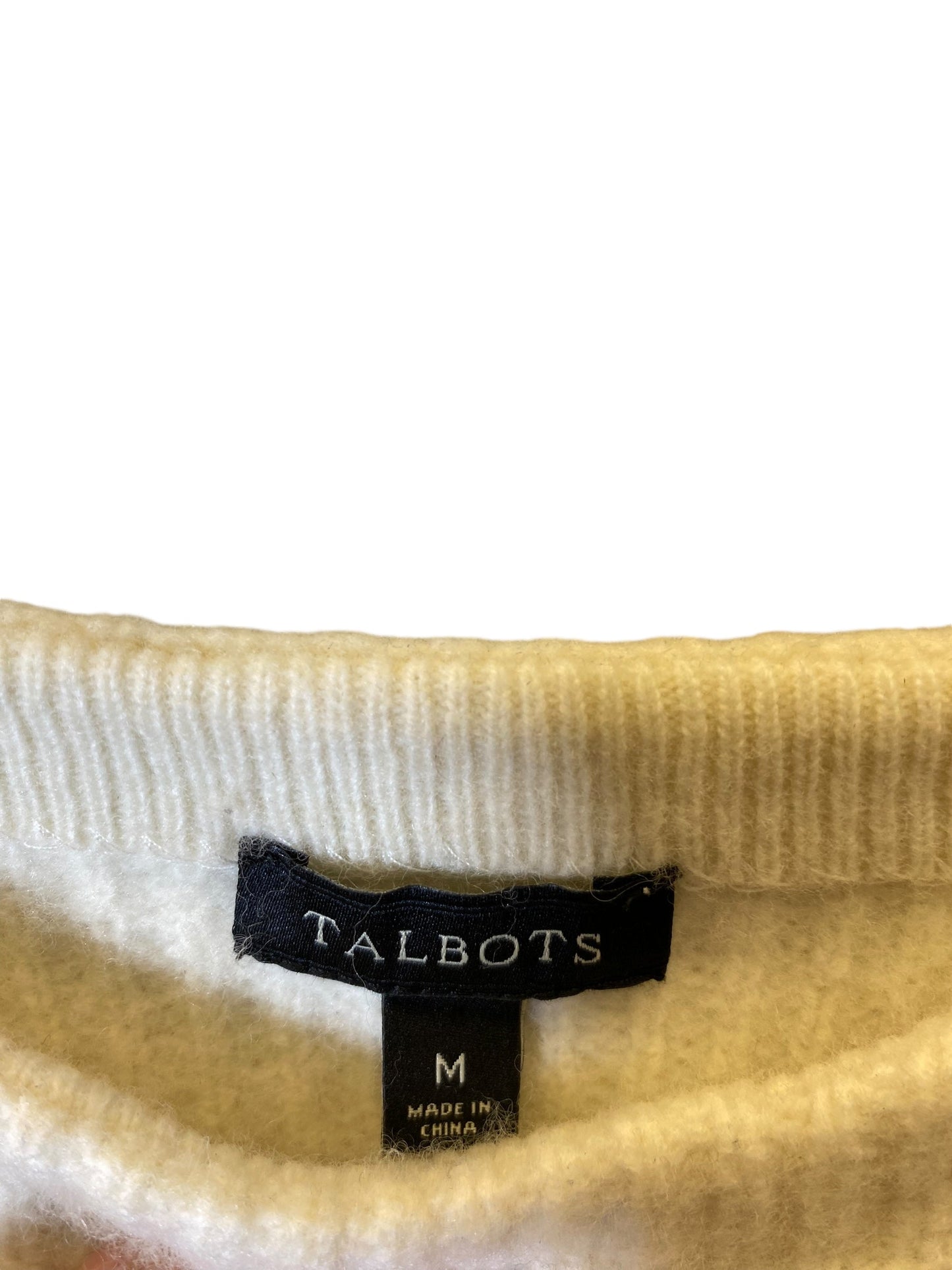 Sweater By Talbots In Cream, Size: M