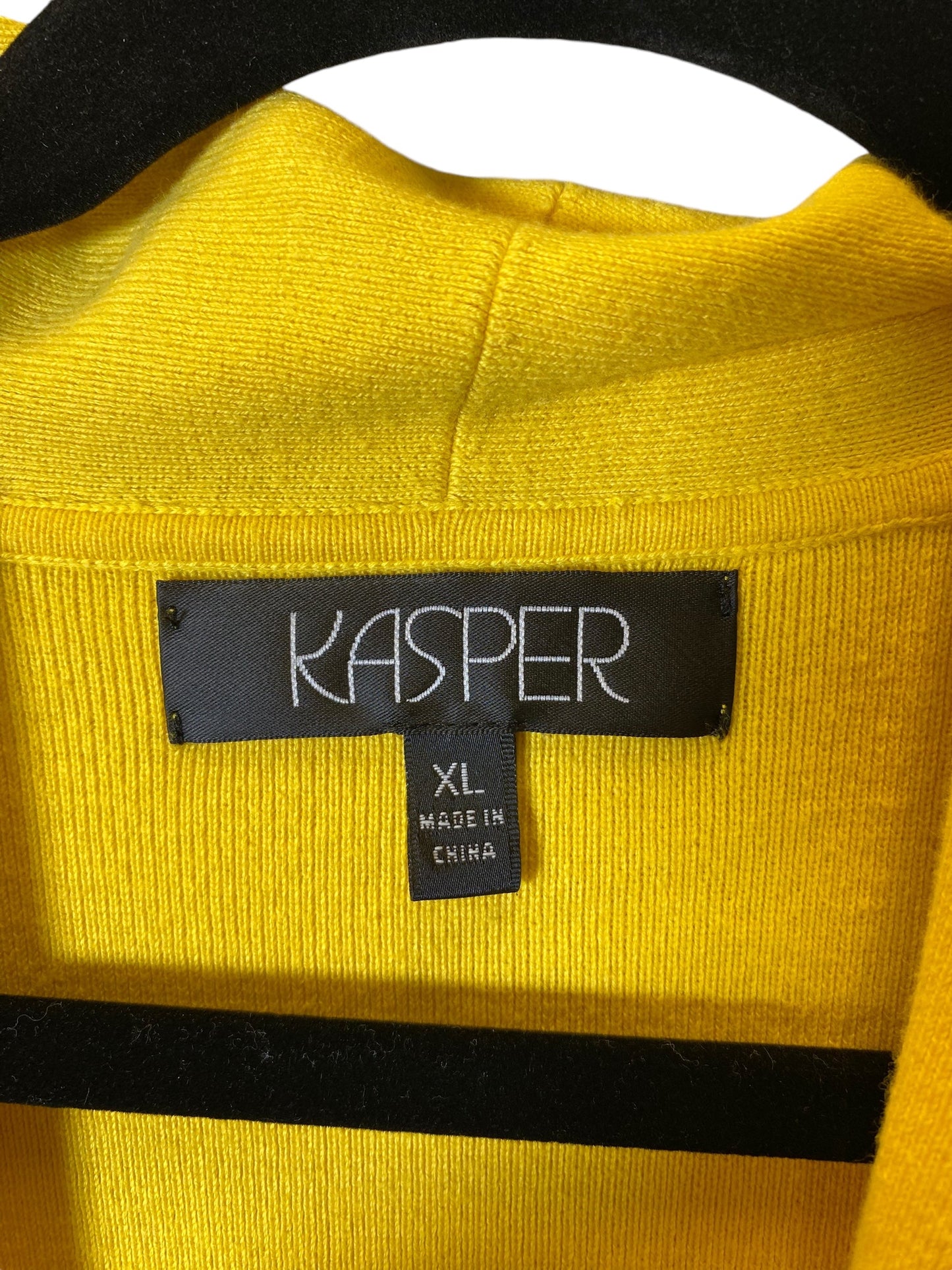 Blazer By Kasper In Yellow, Size: Xl