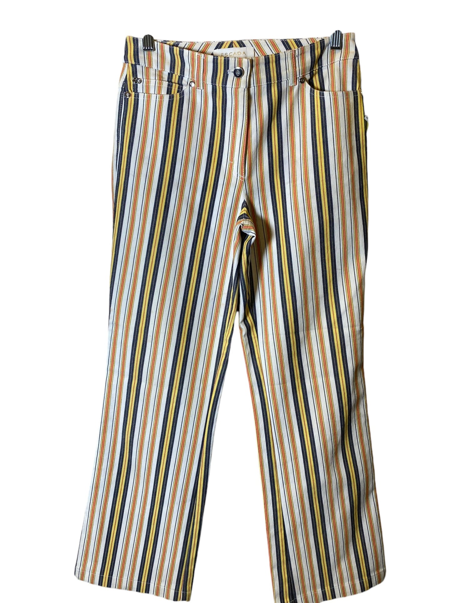 Pants Designer By Escada In Striped Pattern, Size: 4