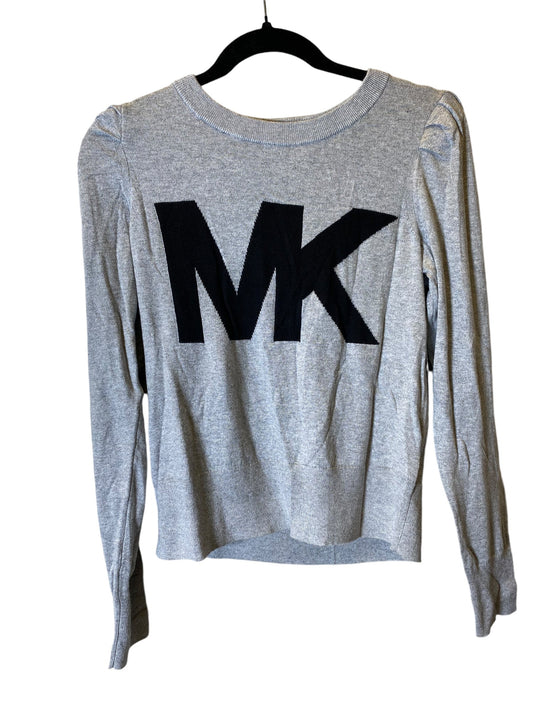 Top Long Sleeve By Michael By Michael Kors In Black & Grey, Size: S