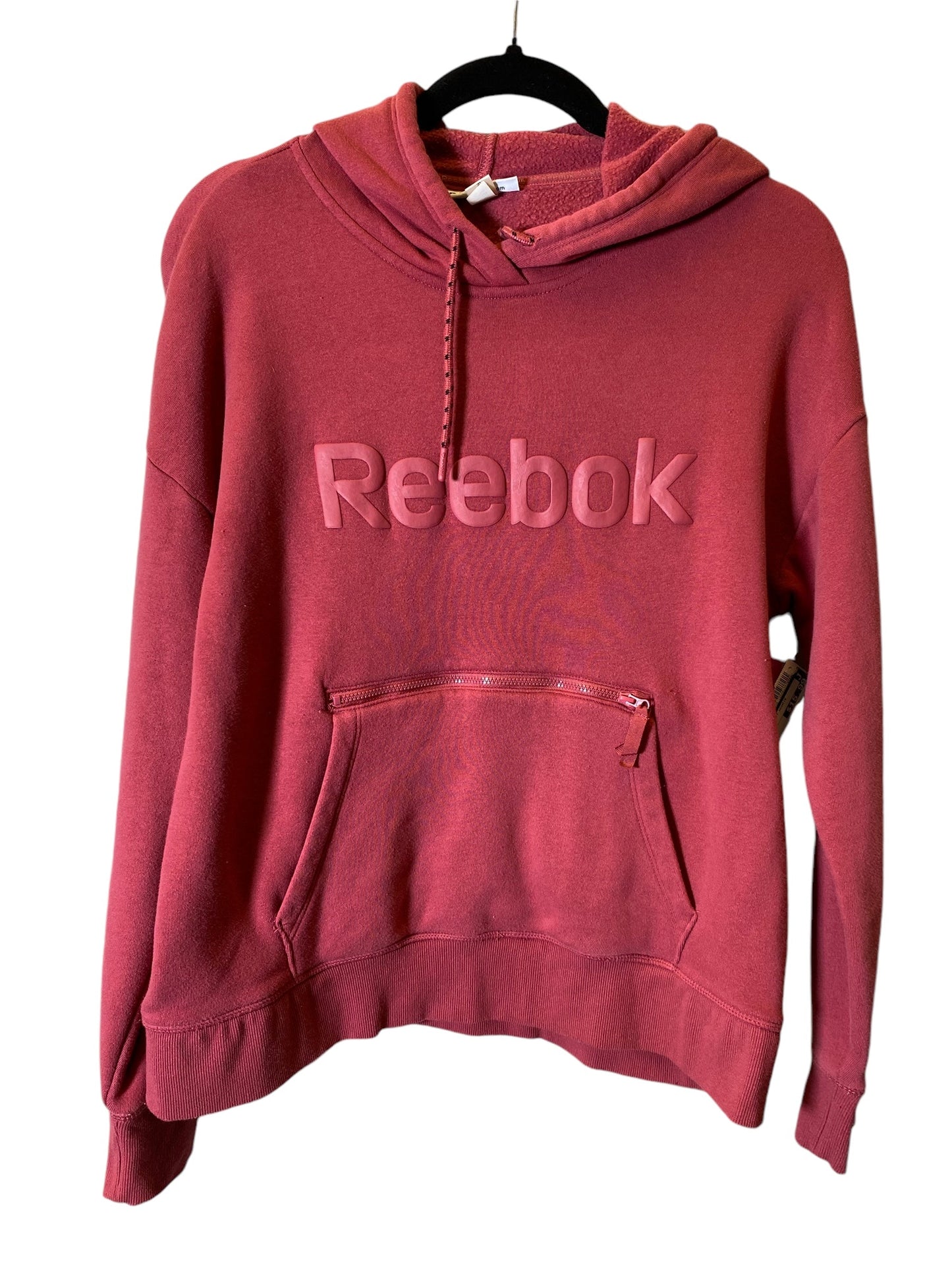 Sweatshirt Hoodie By Reebok In Red, Size: M