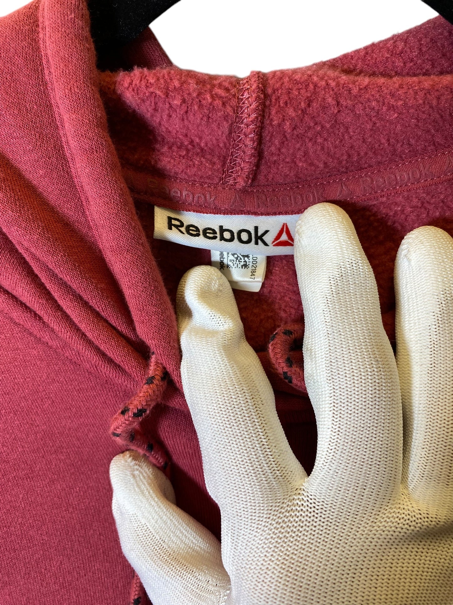 Sweatshirt Hoodie By Reebok In Red, Size: M