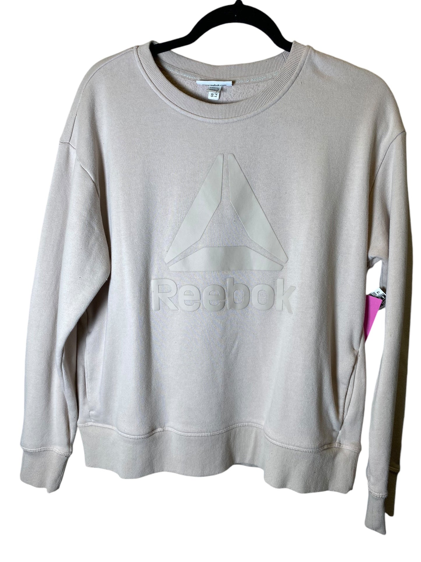 Sweatshirt Crewneck By Reebok In Beige, Size: M