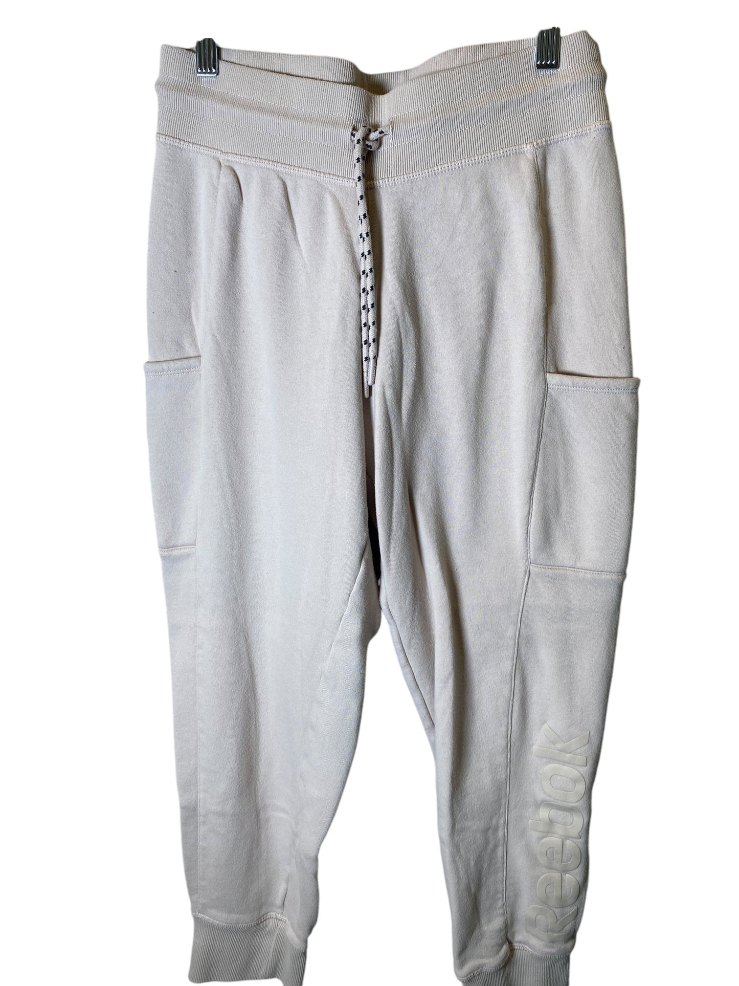 Pants Joggers By Reebok In Beige, Size: S