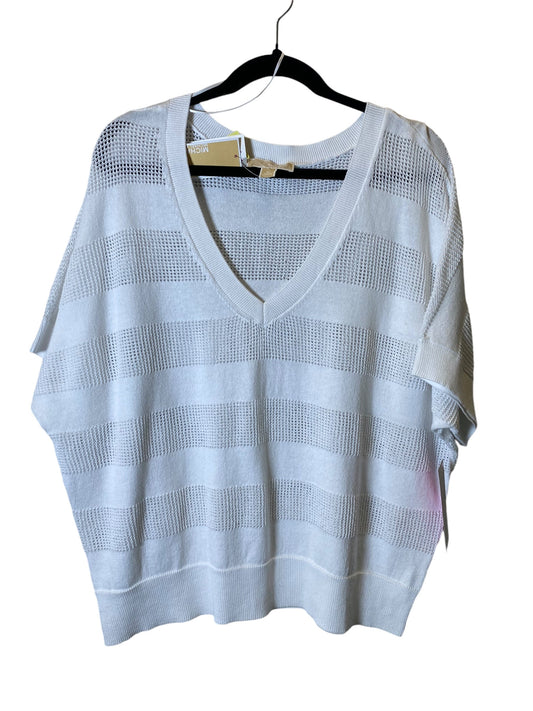 Sweater Short Sleeve By Michael By Michael Kors In White, Size: Xl